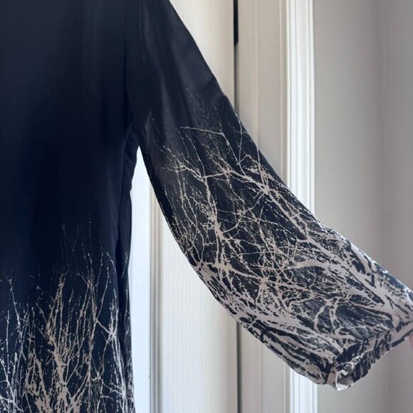 SM WARDROBE Black Mini A-Line Sleeves Dress - Size M/L - Picture 8 of 9